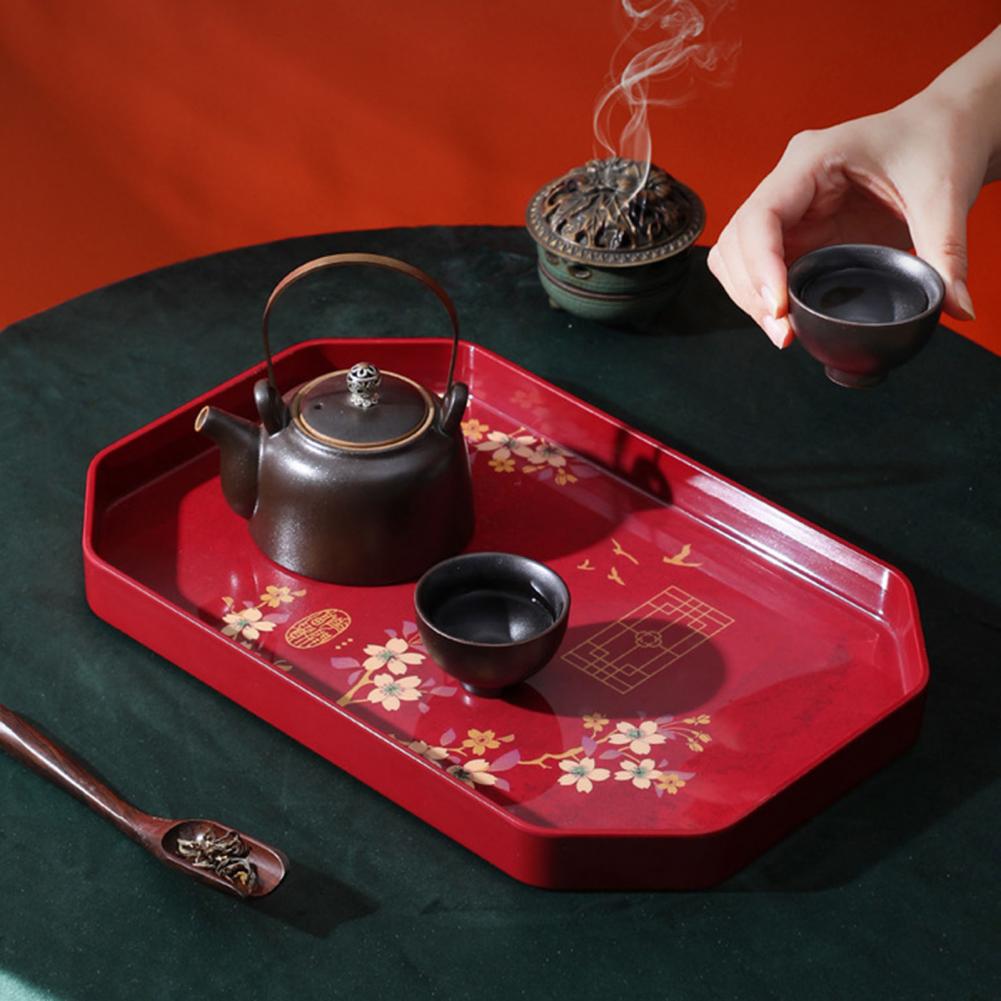Chinese Traditionele Thee Lade Vierkante/Ronde Tafel Dienblad Voedsel Plaat Bruiloft Decoratie Plateau De Serviceподнос Для Декора
