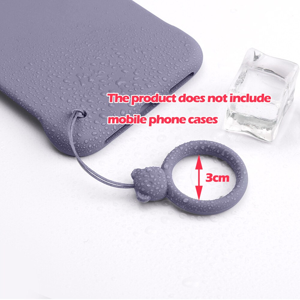 Silicone Ring Ring Bear Liquid Silicone Cell Phone Lanyard Electronic Cigarette Lanyard Headphone Case Pendant U Disk Lanyard