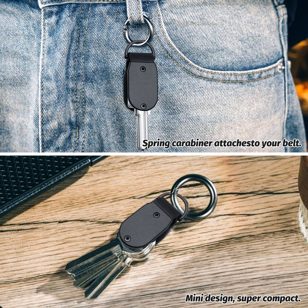 KeySmart Mini Key' Organizer Schlüsselanhängerhalter – kompakter Schlüsselhalter für Schlüsselanhänger, Schlüsselanhänger, Schlüsselhalter, Schlüsselanhänger zum Befestigen von 2–6