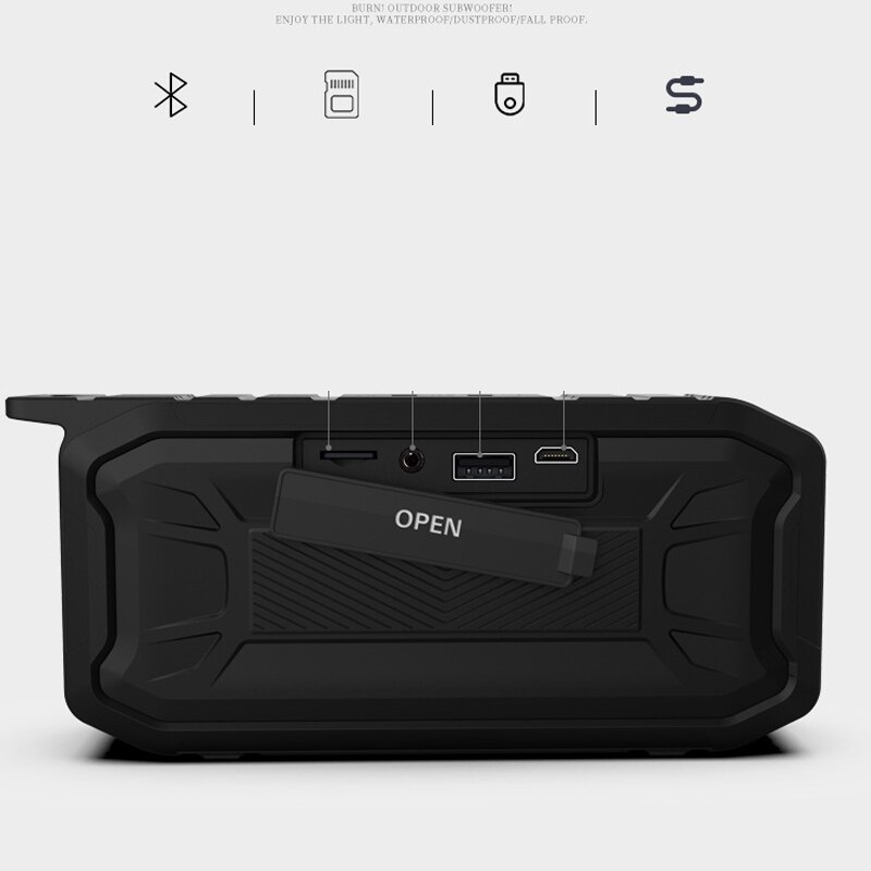 X2 Wireless Bluetooth Speaker, Subwoofer Outdoor IPX7 Waterproof 360 Shock Ringtone Bluetooth Player