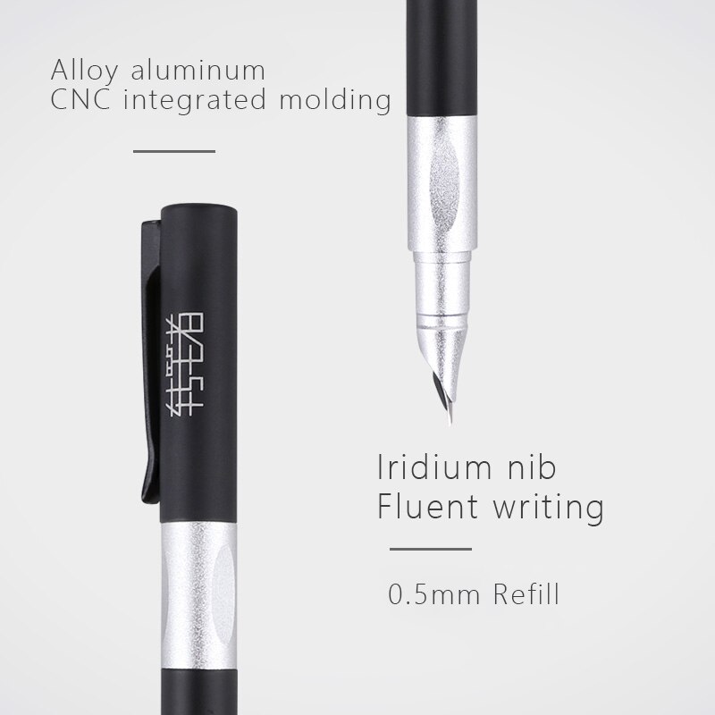Gravure gratuite, stylo-plume en métal, stylo givré haut de gamme, sac d'encre remplaçable, stylo signature d'entreprise,
