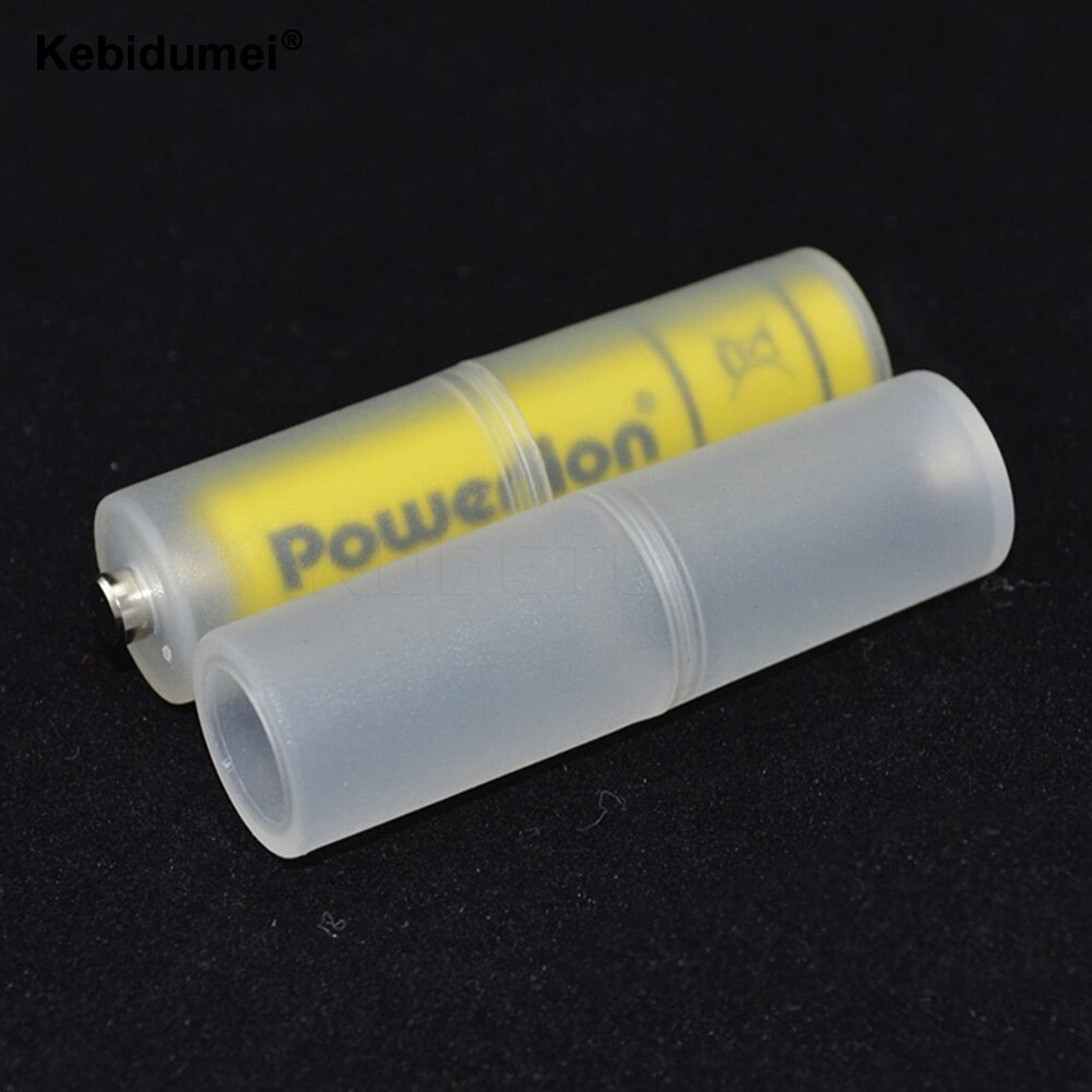 Kebidumei 10 Pcs Aaa Naar Aa Size Cell Batterij Converter Adapter Adapter Batterijen Houder Plastic Case Switcher