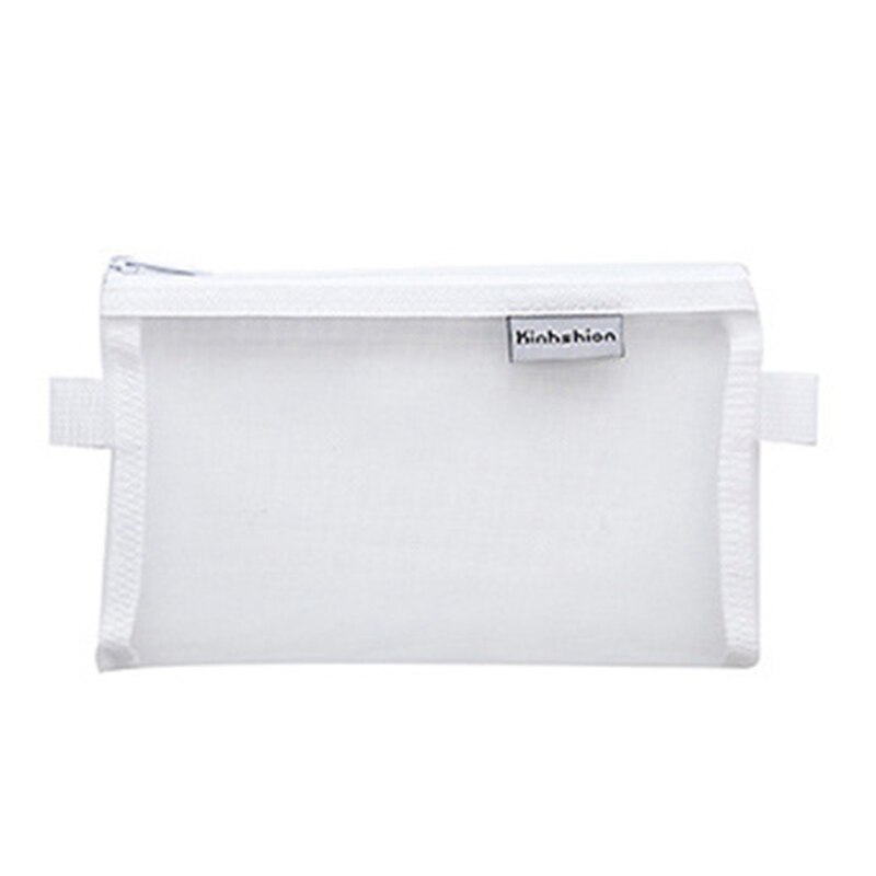 1Pc Nylon Mesh Potlood Gevallen Eenvoudige Stijl Pencilcase School Pen Geval Levert Kawaii Etui Voor Kantoor Doos Potloden pouch: WT-L