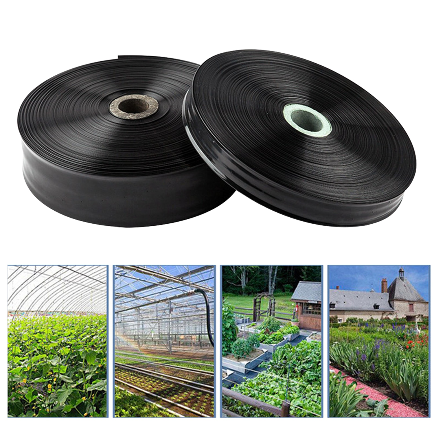 Drip Agricultural Irrigation Tube 3-5 Holes Drip Tape Distribution Tubing Crops Plants Watering Irrigation Hydroponics Dripline