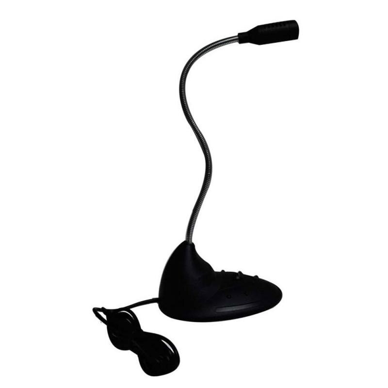 Flexible Stand Mini Studio Speech Microphone 3.5mm Plug Gooseneck Mic Wired Microphone for Computer PC Desktop Notebook