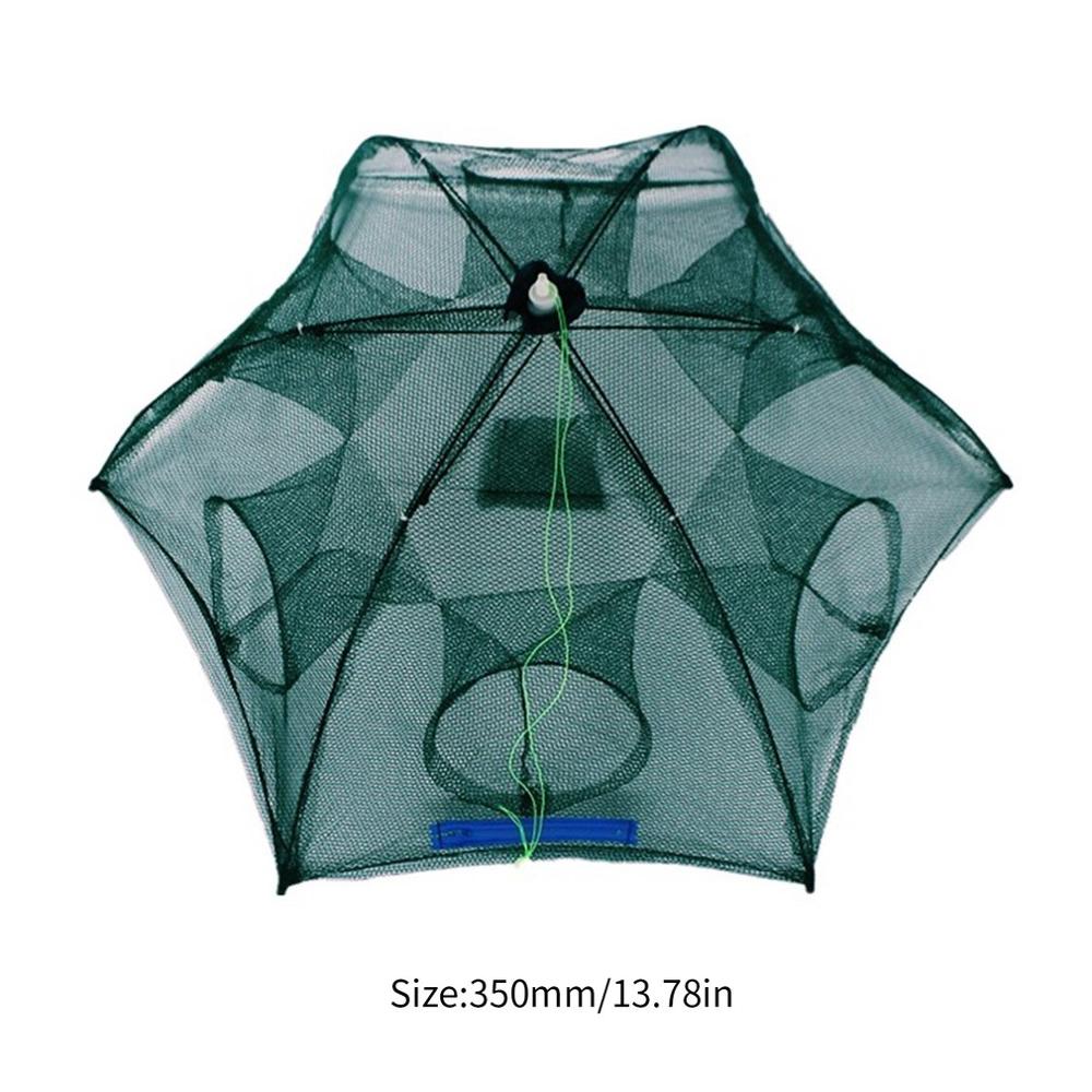 Automatic folding umbrella type multilateral fishing net shrimp cage Fish Umbrella Cage Hand Throw Net Crab Fish Trap Cast Net