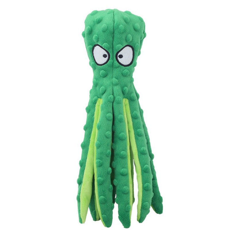 Peluche pieuvre douce pour chien, jouet à mâcher interactif en polaire pour grand chien: JL1509G
