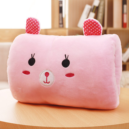bonito para niños, juguetes de peluche de dibujos animados de invierno, calentador de manos, almohada suave de animales de dibujos animados, cojín cálido para sujetar las manos, 2025: Blanco