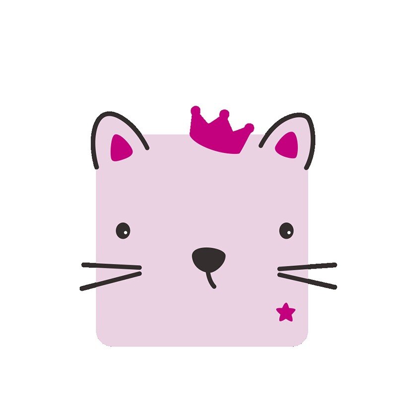 3Pc Carton Cute PVC Home Decor Switch Stickers Wall Decal Sticker Light Kawai Pink Mouse Animal Home Decal Murla Decoration: 6