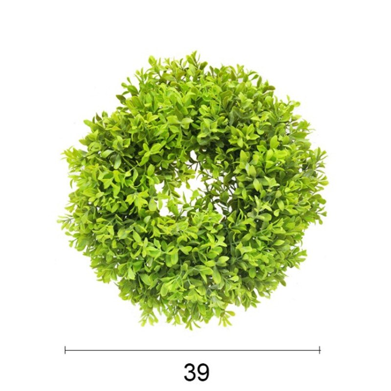 Hoveddør grønt krans græsser kunstige planter krans dør krans dekoration blomst græsser forår sommer bondehus indretning: A14