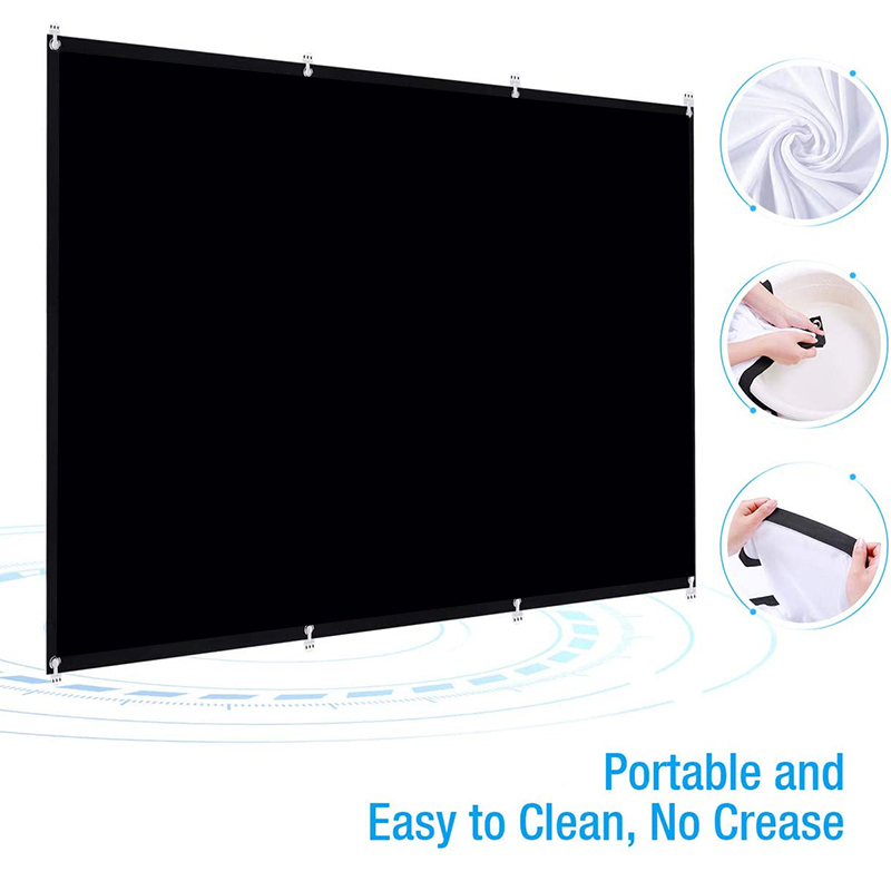 Projector Screen Fabric 100 120 Inch Screen Projection Portable Reflective Cloth For Xgimi H3 YG400 For Beamer