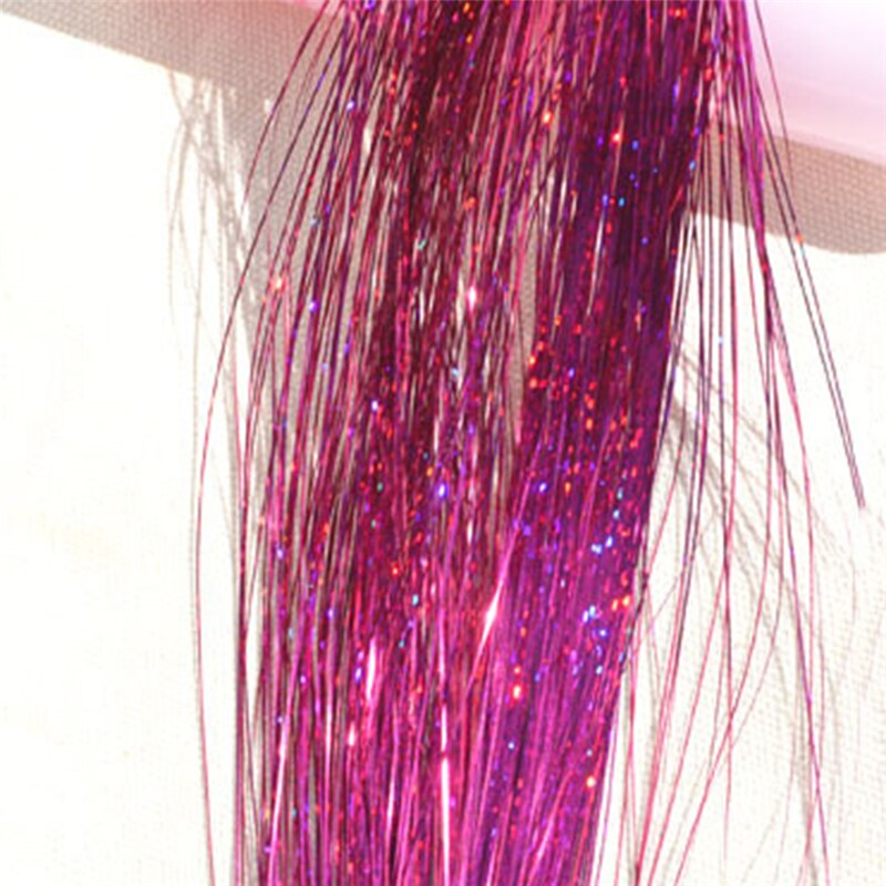 Hår glitter glitter förlängningar highlights falska hårstrån festaccessoarer hårförlängning bröllop fläta dreadlock