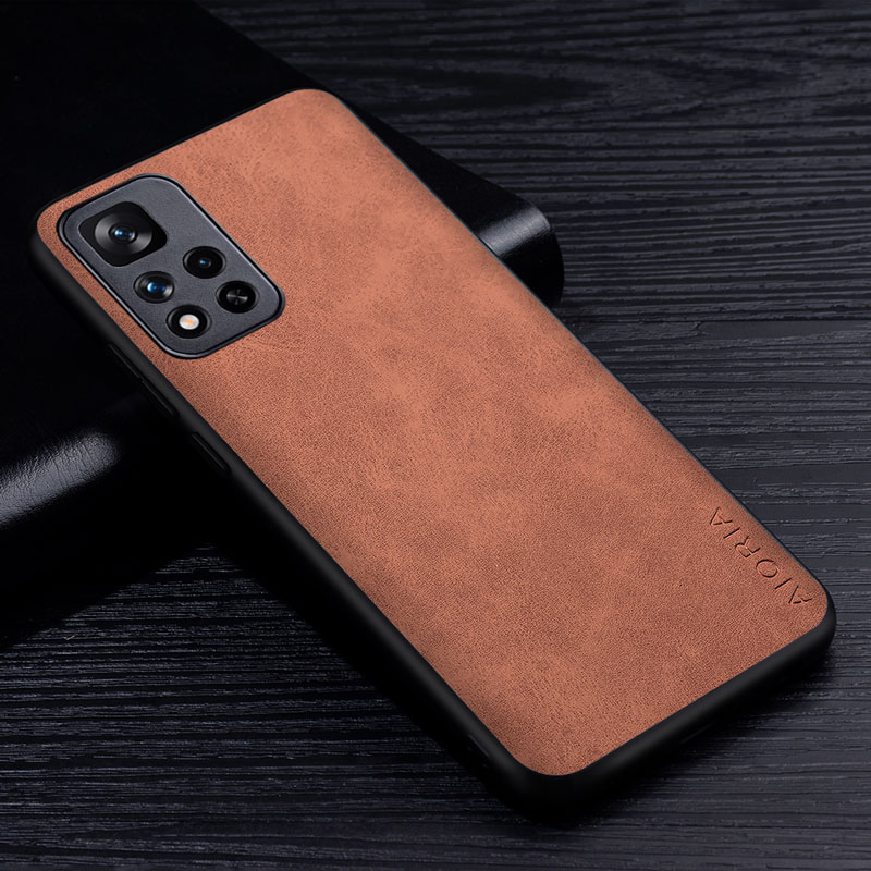 Étui en cuir PU de supérieure pour Xiaomi Redmi Note 11 Pro Plus 5G, housse de couleur unie résistante aux rayures pour Xiaomi Redmi Note 11S: PVC / Black