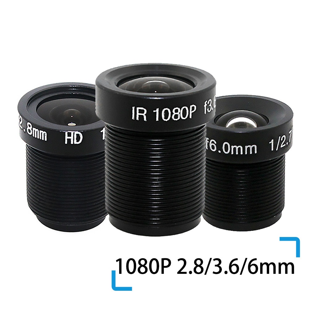 ANPWOO 1080P 2.8/3.6/6mm objectif de caméra de vidéosurveillance objectif de caméra de sécurité M12 2MP ouverture F1.8, 1/2.5 pouces Format d&#39;image objectif de caméra de Surveillance HD