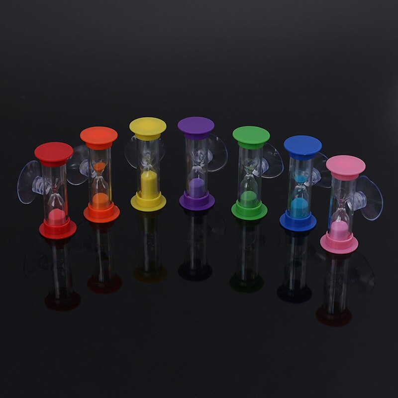 3 Minute Shower Timer Tooth Brushing Timer 7 Colors Children Supplies Hourglass Sand Clock Plastic Suction Cup