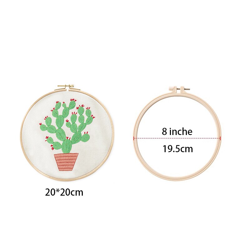 Kit de costura con patrones de plantas, Material de bordado artesanal, marco de bordado de aro, Kits de punto de cruz, pintura colgante hecha a mano, suministros de costura