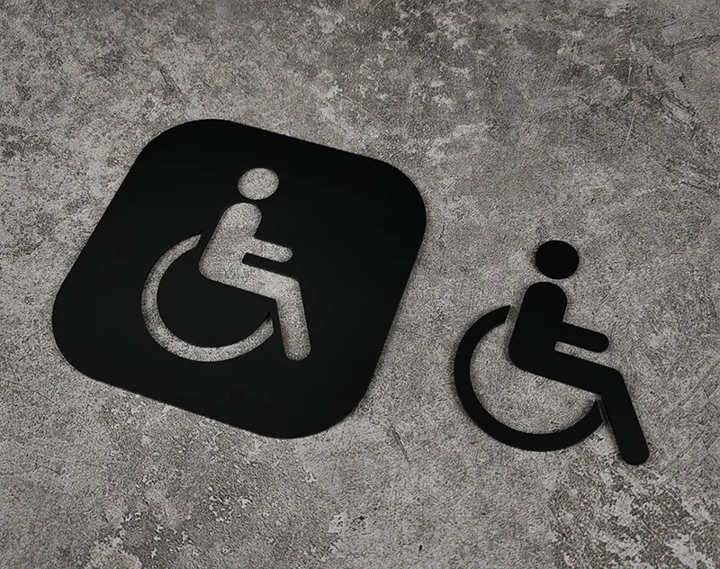 Sinais de banheiro oco agachamento lembrete sinalização placa de porta lembretes quentes placa indicadora banheiro wc parede porta adesivo: 20x30cm / Rosa Vermelha