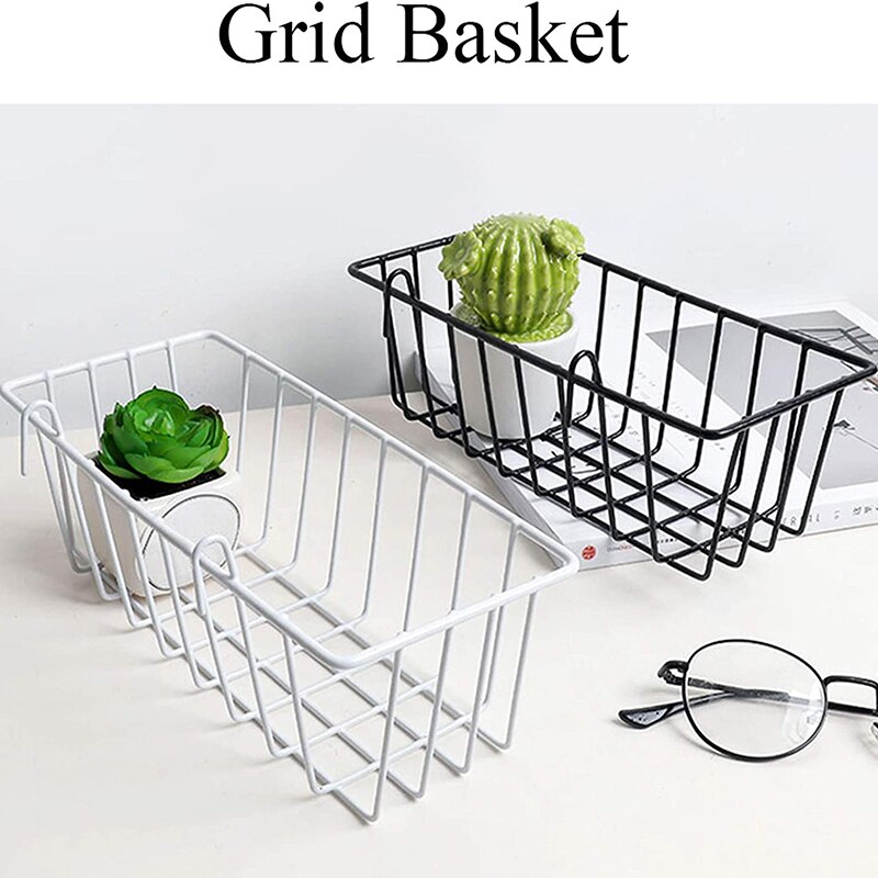 Hanging Basket Metal Wire Wall Hanging Storage Basket Home Flower Pot Display Holder XBFF