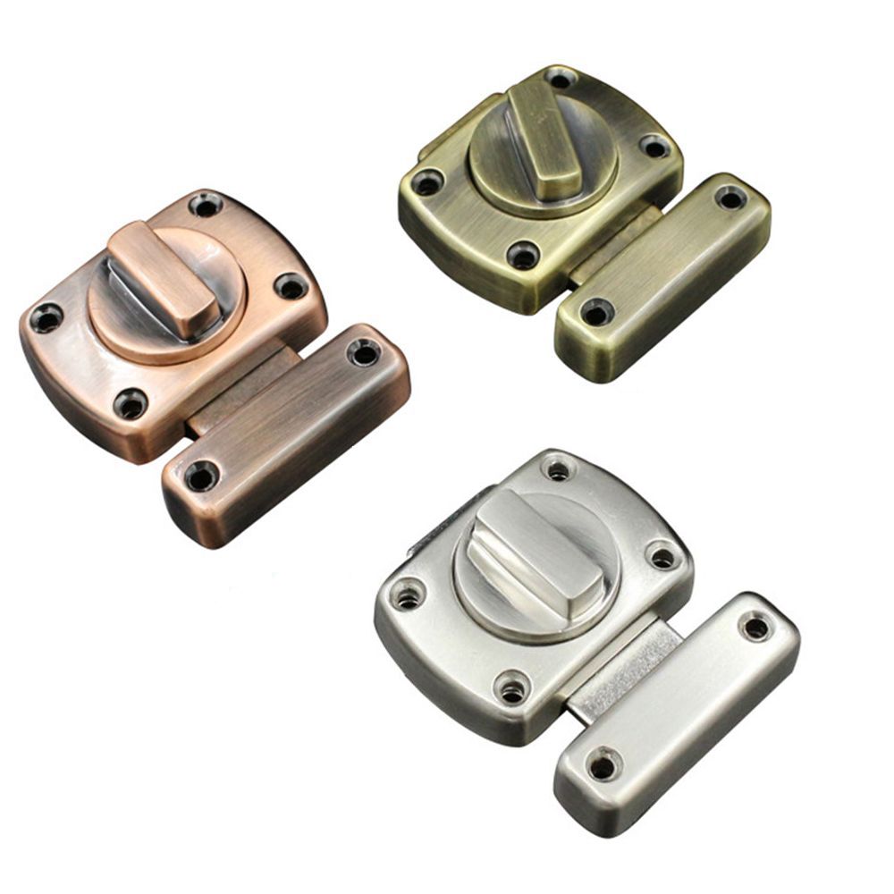 Universal Door Latch Sliding Door Lock Rotatry Switch Gate Latch Zinc Alloy Door Bolt with Mounting Screws Home Security