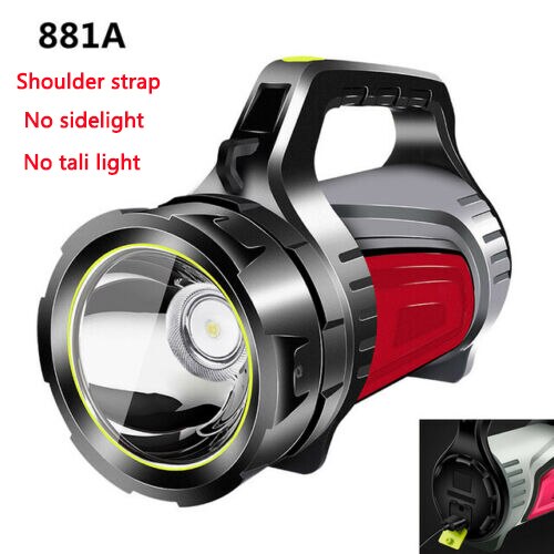 200W Portable Spotlight Long Battery Life Searchlight Rechargeable Flashlight Waterproof Torch Lantern Camping Lamp Light: 881A