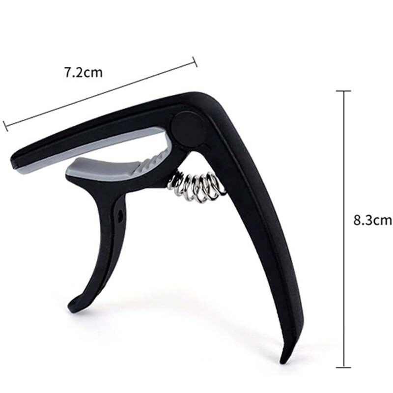 Classic Guitar Capo Silicone Cushion Metal Capo Trigger Guitar Tuned Clip(Black)
