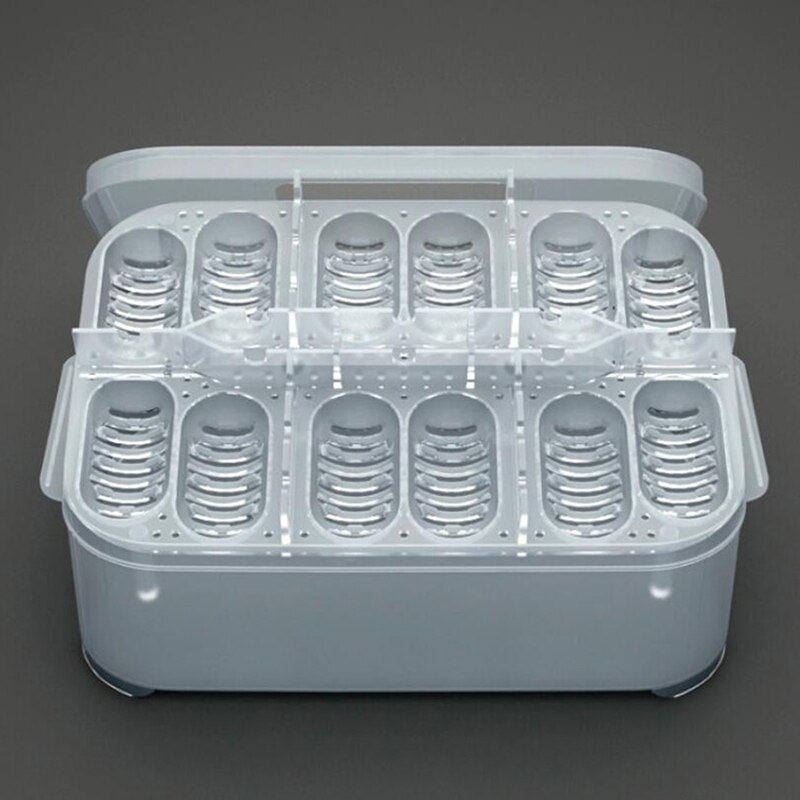 12 Grids Hatch Box Hatching Device Climbing Pet Turtle Incubator Supplies Snake Lizard Reptile Egg Tray Boxes: Default Title