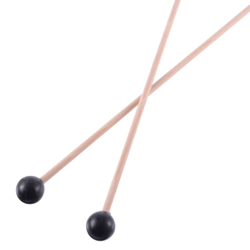 2 stück weiche gummikopfschlägel mit holzgriff für glockenspiel, xylophon und andere musikinstrumente