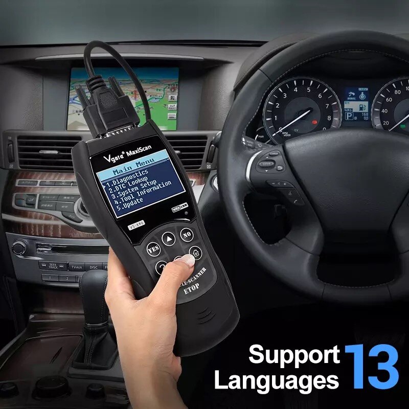scanner code reader diagnostic tool scanning tool vs890 vgate