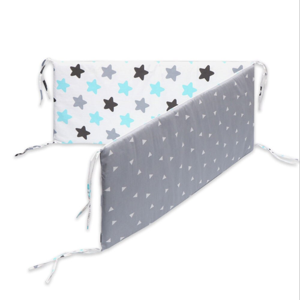 Baby Bed Crib Bumper L-Shaped Detachable Zipper Cotton Padded Baby Crib Rail Cover Protector Set Line Cot Protector: A1