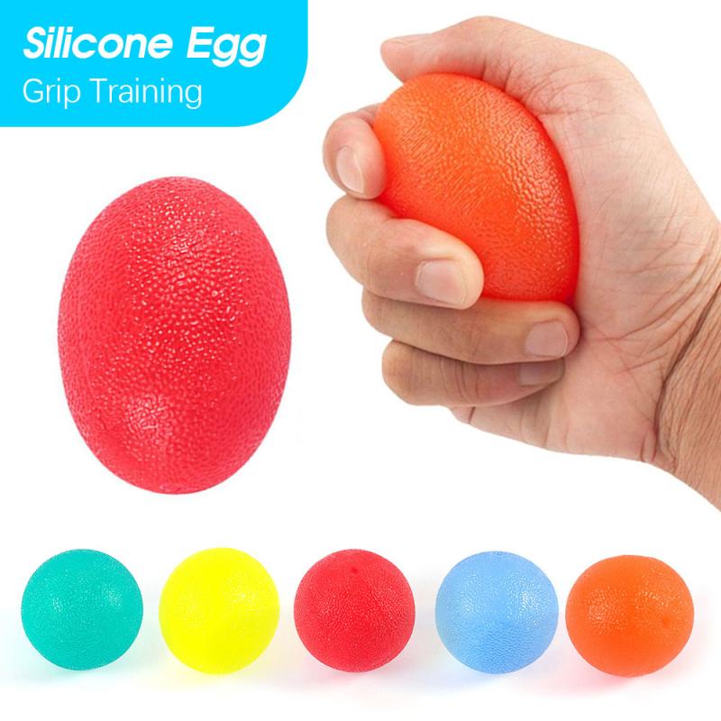 Silicone oeuf Fitness main extenseur poignée renforcement avant-bras poignet doigt exercice formateur soulagement du Stress Power Ball TSLM1