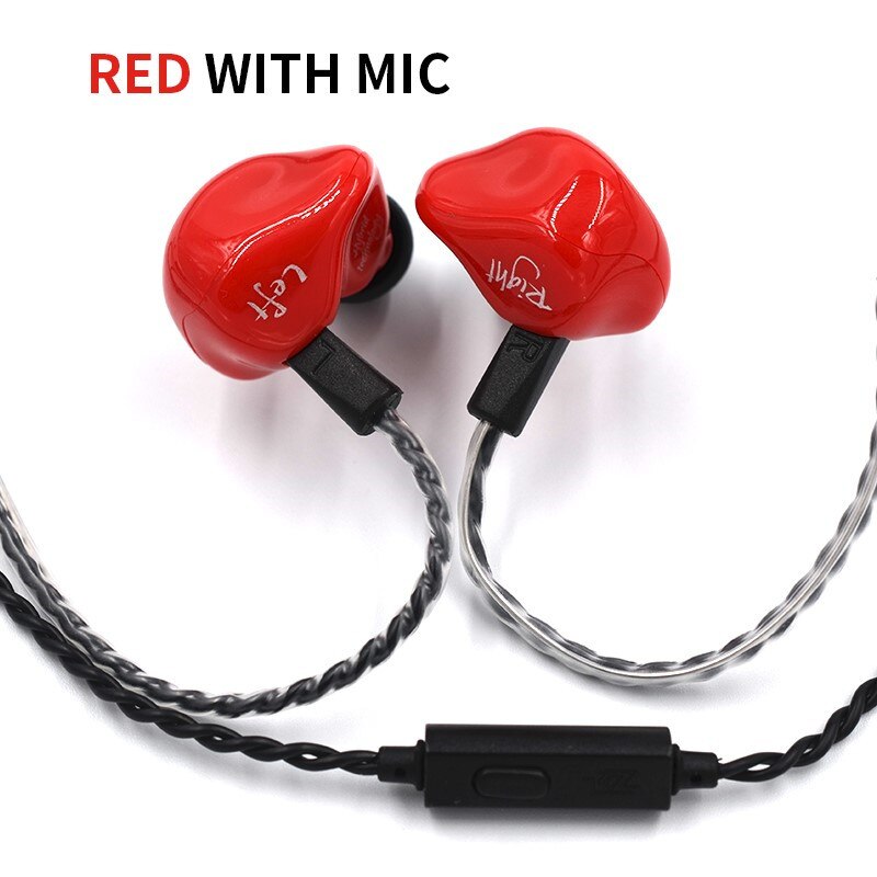 KZ ZS4 In Ear Oordopjes 1DD + 1BA Hybride technologie Stereo bass Headset Monitor Noise Cancelling Oordopjes voor Telefoons Gaming: ZS4Redwithmic