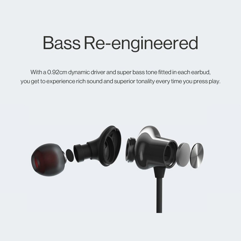 OnePlus Bullets Wireless Z Earphones Bass Edition Charge for 10 minutes Enjoy for 10 hours Bluetooth 5.0 IP55 Up to 20/17 hours