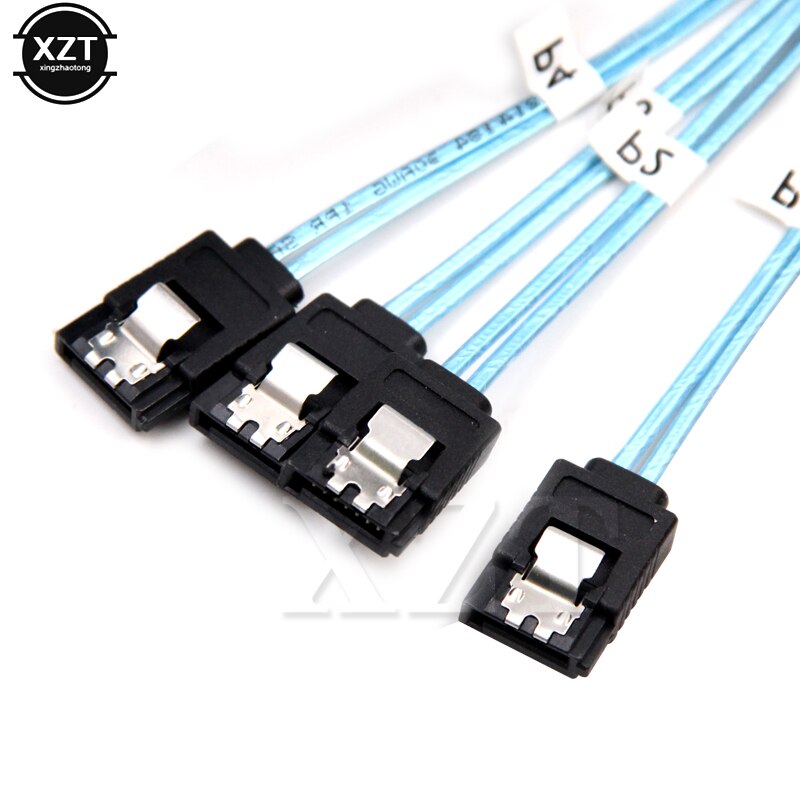 1m blauwe server sas-kabel 4*  sata  to 4 sata 6 gbps stabiele hoge snelheid seriële poort datakabel