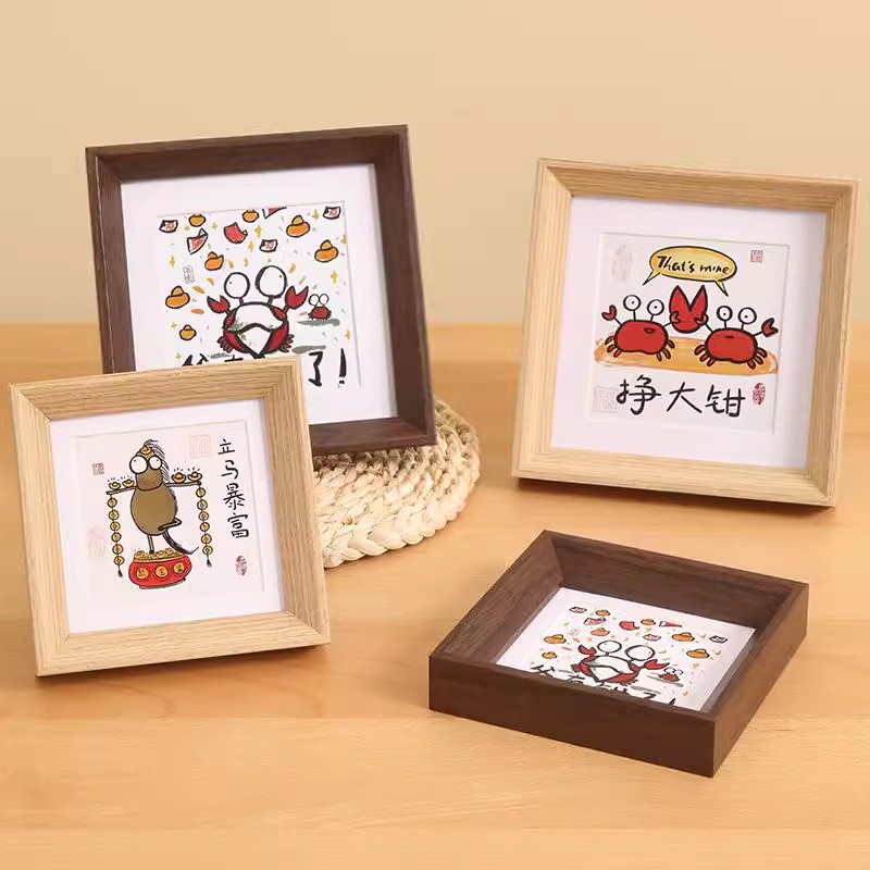Marco de fotos de madera de 4/5/6 pulgadas para exhibición de mesa, marcos de fotos para retratos familiares de bebés y bodas, decoración de escritorio para fotos de pared
