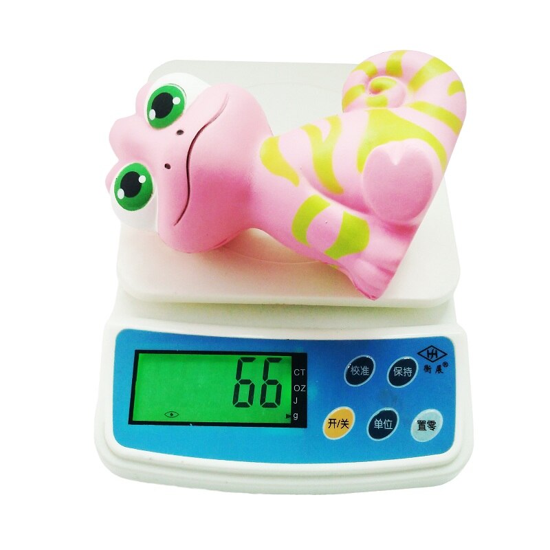 Pu simulatie gekko-ventilatie stressverlichtend speelgoed squishy langzaam stijgend knijpspeelgoed voor kinderen volwassenen 13.5*10*8 cm