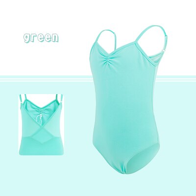 Leotardo de Ballet para niñas, camisola con tirantes finos, leotardo de baile de Color caramelo, trajes de Ballet con espalda baja, mono de baile gimnástico para niños: 5 XL / Negro