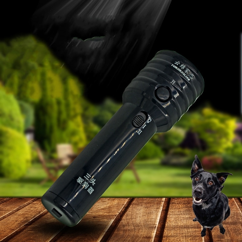 Zaklamp Ultrasone Hond Repeller Apparaat Anti Barking Stop Bark Pet Dog Repeller Drive weg de vicieuze hond Afweermiddelen
