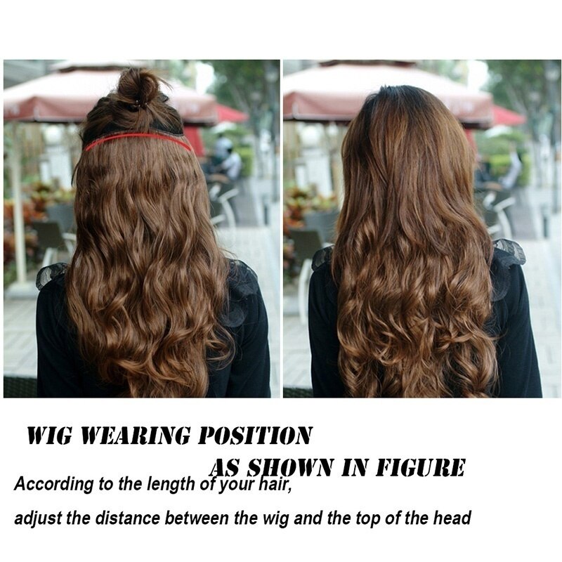 Extensiones de cabello rizado largo para mujer, postizo ondulado, mate, de alta simulación, 22 pulgadas, 55CM