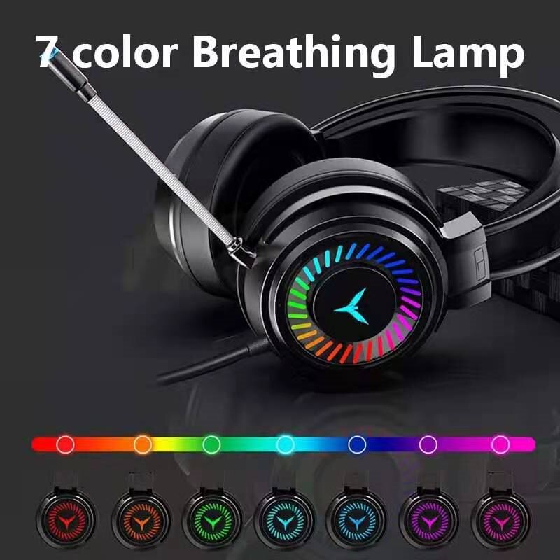 Udj Bedrade Headset Met Microfoon Computer Game PS4 PS5 Fifa 21 Fanatic Gamer Usb Microfoon Kleurrijke Verlichting Subwoofer Surr