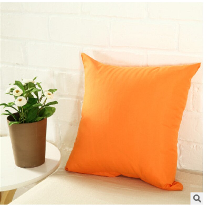 Pudebetræk pudebetræk boligtekstiler ensfarvet linje pyntepuder til sofa stol sæde stue pudebetræk: Orange