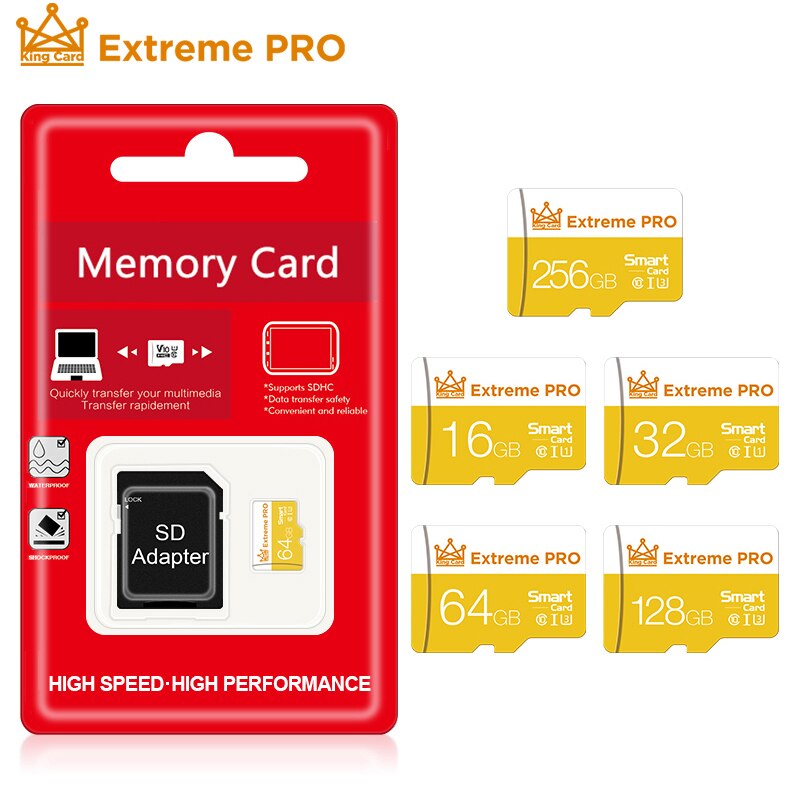 Kapacitet micro sd-kort 32gb klass 10 minneskort 8gb 16gb 64gb 128gb microsdxc/sdhc flashminne microsd-kort