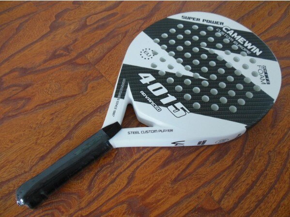 Professionele Full Carbon Beach Tennis Paddle Racket Eva Gezicht Tennis Raqueta Met Zak Voor Volwassen-41: White