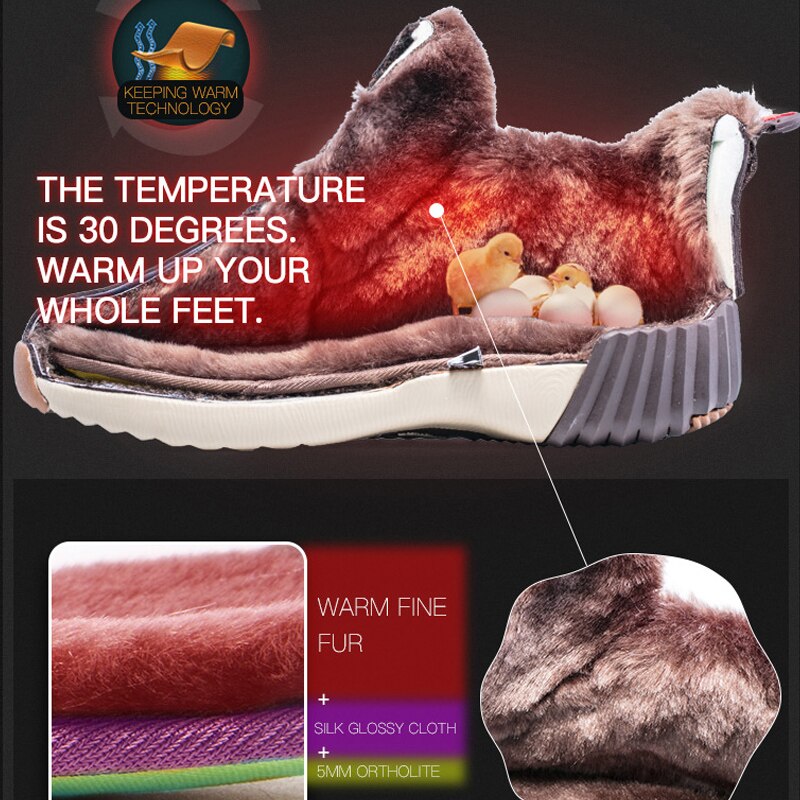 Onemix Winter Loopschoenen Voor Vrouwen Warm Bont Huidvriendelijke Waterdichte Sneeuw Enkellaarsjes Outdoor Comfortabele Wandelschoenen Sneakers