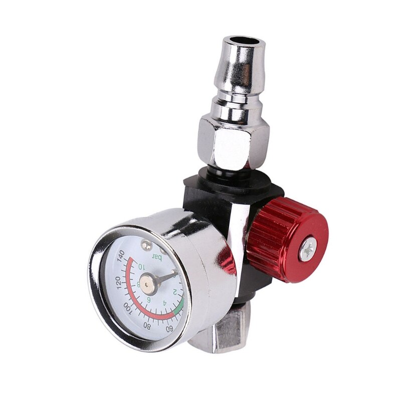 Air Flow Regulator Air Compressor Regulator with Gauge 0-140 PSI Spray Guns