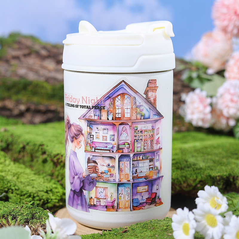 5-delig Dream House PET-stickerpakket DIY Scrapbooking Decor Fotoalbum Creatief briefpapier Collage Materialen Stickers