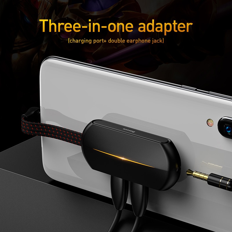 Baseus 3 In 1 Usb Type C Otg Adapter USB-C Om 18W Snel Opladen Jack 3.5 Mm Aux Oortelefoon otg Kabel Adapter Voor Samsung Note 10