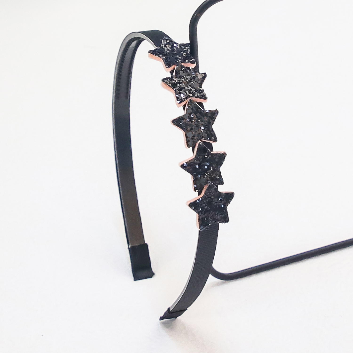 Diademas de estrella para niñas, diademas con forma de estrella con purpurina bonita, aros de plástico para dientes, diadema brillante, accesorios para el cabello para niños: Lavanda