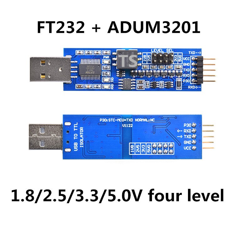 FT232 / CH340 / CP2102 USB to TTL USB to serial UART module FT232RL voltage isolation signal isolation Four level: FT232  .four level