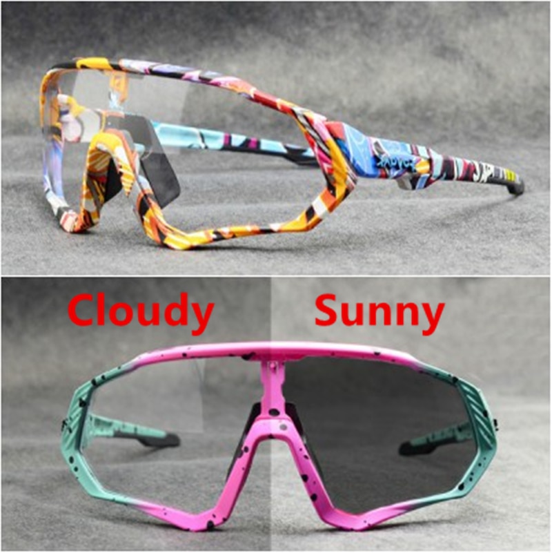 Radfahren Sonnenbrillen Sport Brillen Photochrome Fahrrad MTB Straße Klar Heißer Frauen Tr90 UV400 Verfärbung Männer Fahrrad Brille