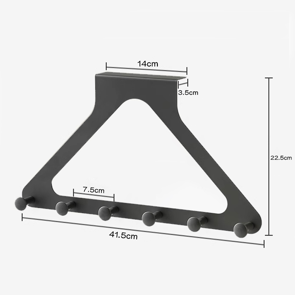 Gancho de puerta triangular montado en la pared, sin perforaciones, colgador sin rastro para abrigos, sombreros, bolsos y más.: Gris